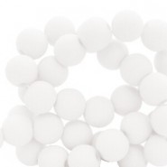 Acryl Perlen 4mm matt Weiß